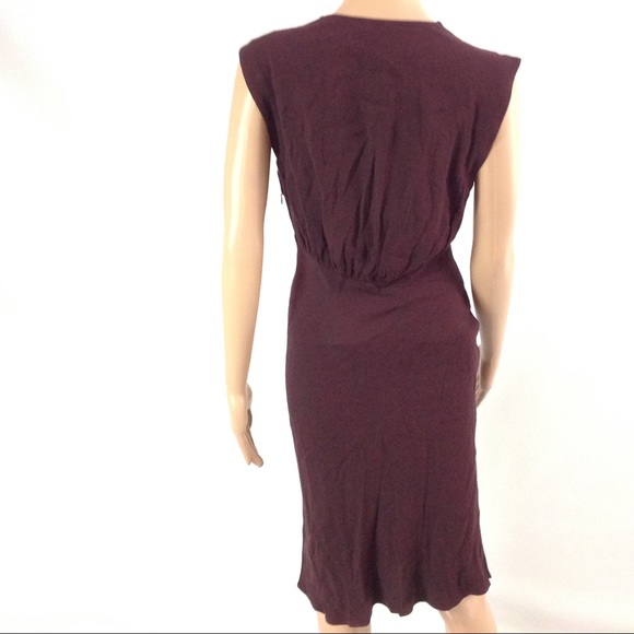 $350 L’Agence Maroon 70's Evening Dress Size 0 - Picture 2 of 6